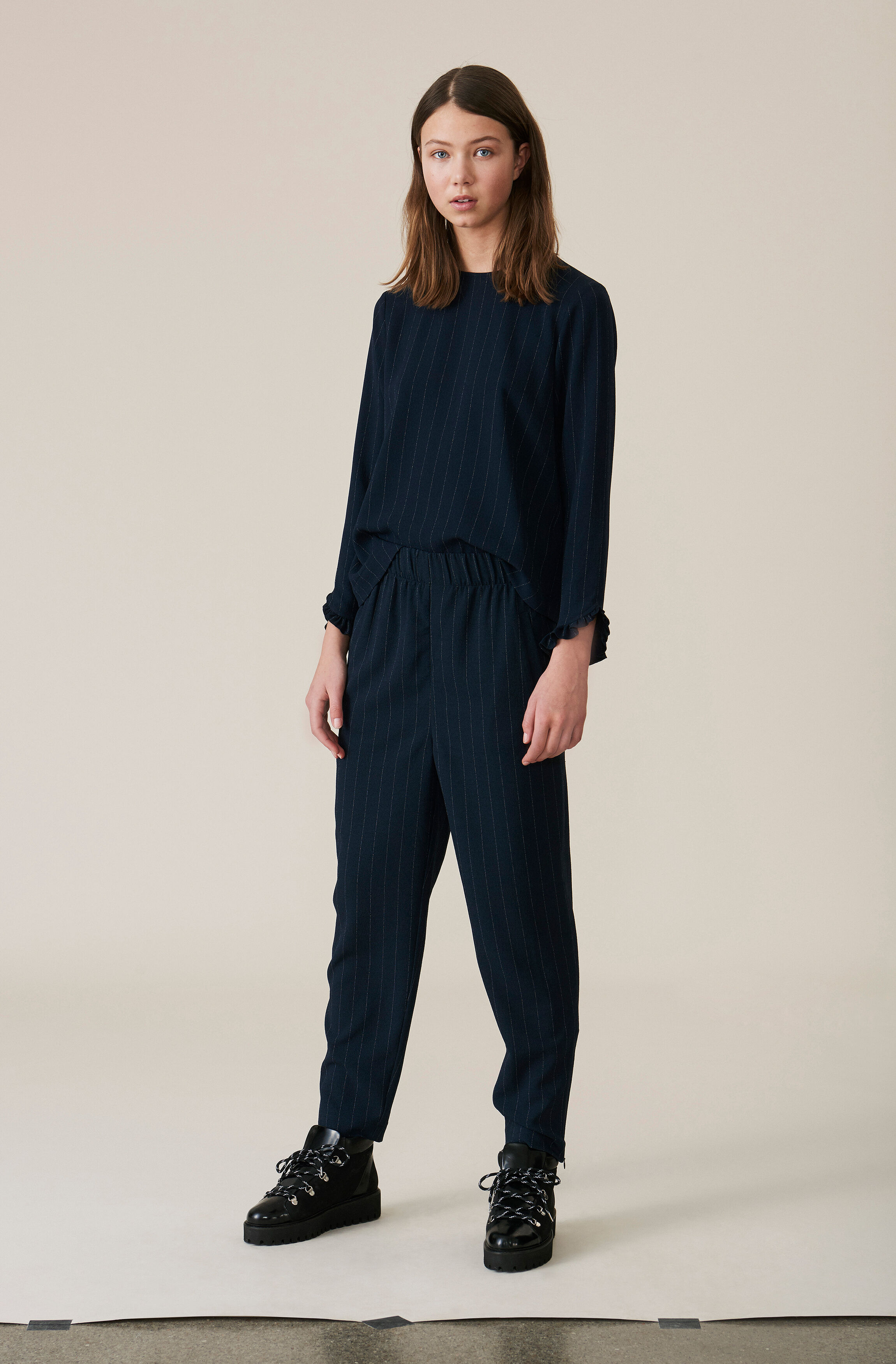 ganni heavy crepe wrap dress