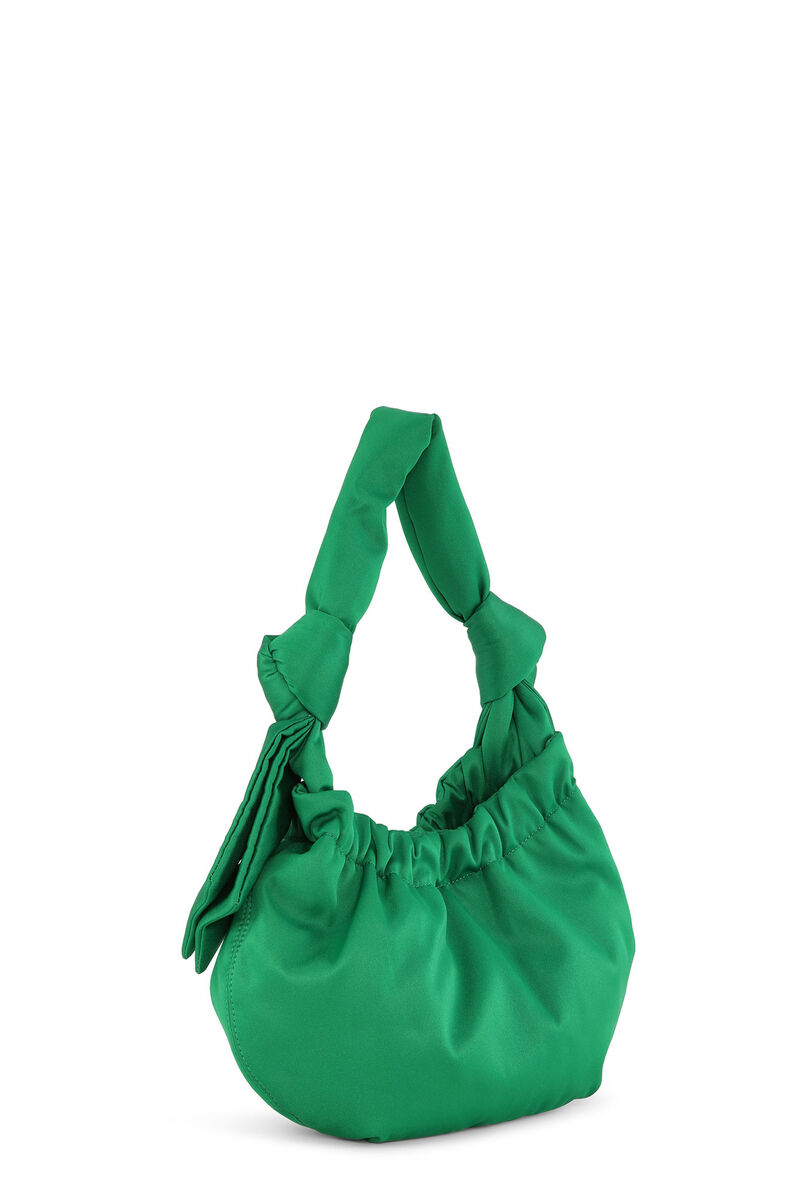 Small Occasion Hobo Bag, Polyester, in colour Kelly Green - 2 - GANNI