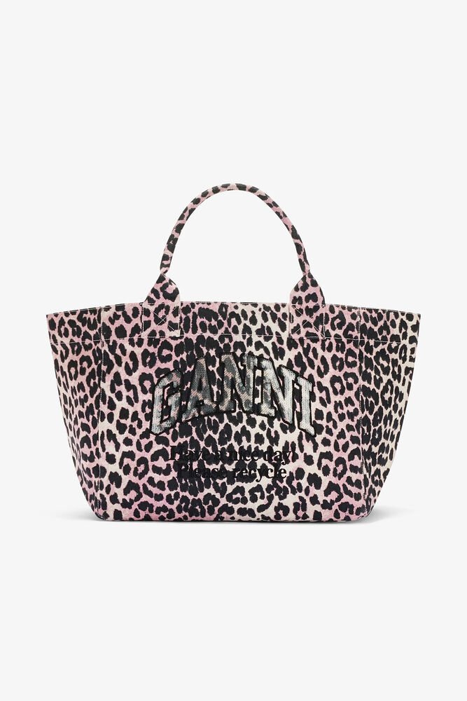 Mittelgro&szlig;e Tragetasche mit Leopardenmuster, Bleached Mauve