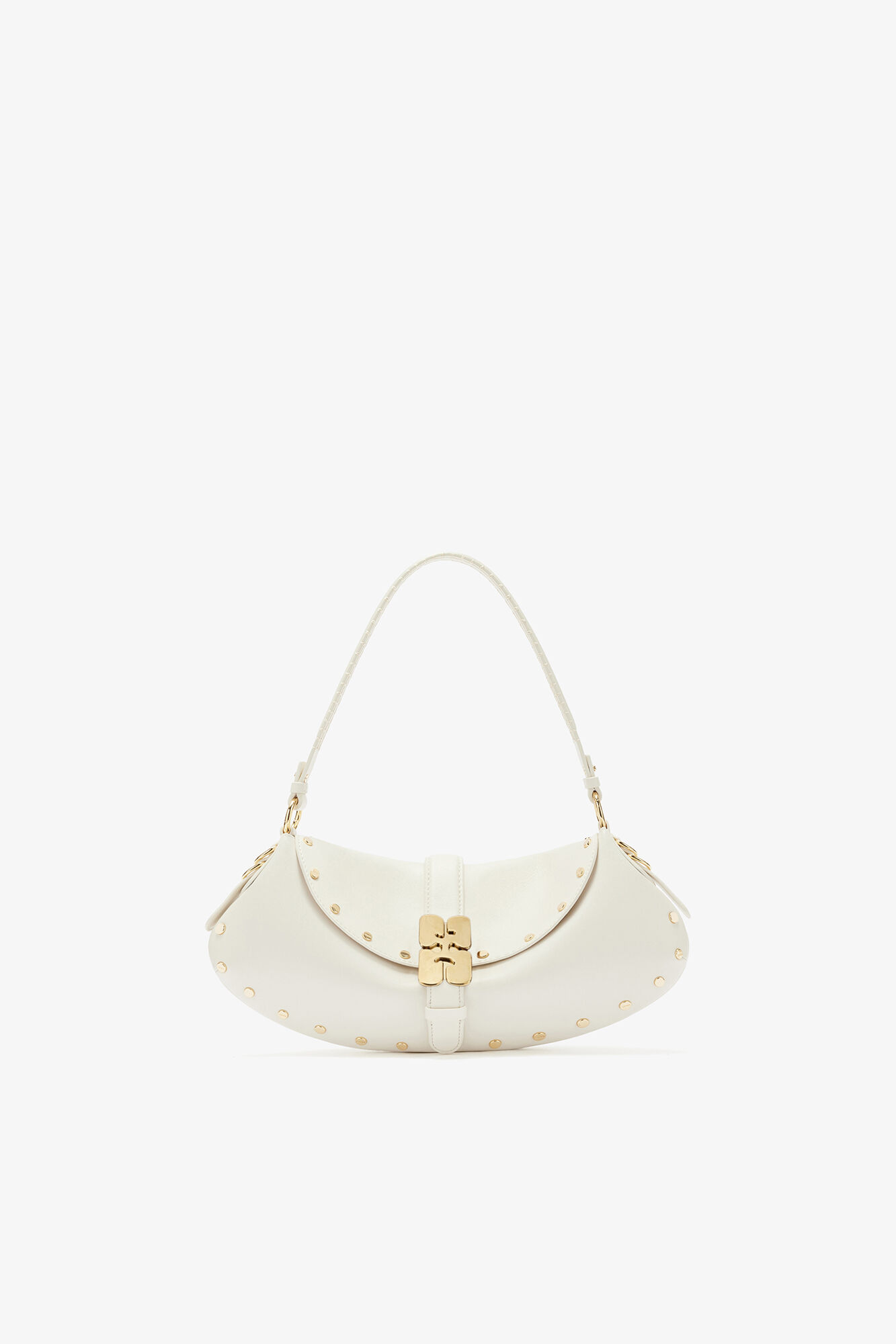 Egret B-Kat Bag Studs in White | GANNI IT