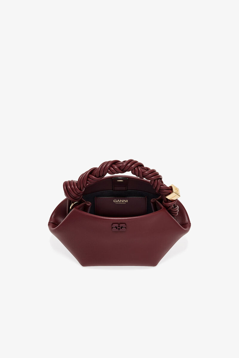 Bordeaux mini GANNI Bou-väska, Polyester, in colour Burgundy - 3 - GANNI