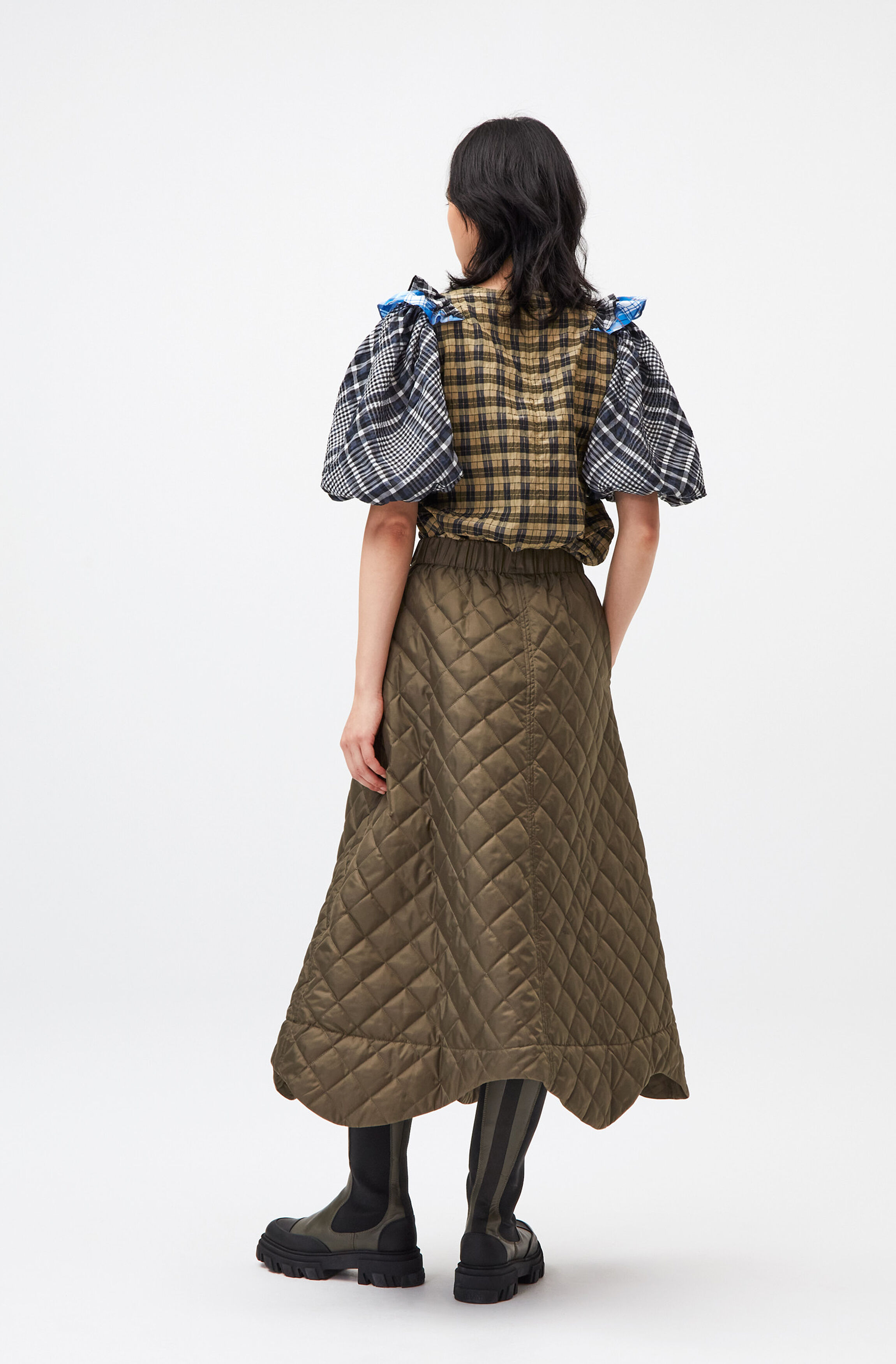 long quilted skirt