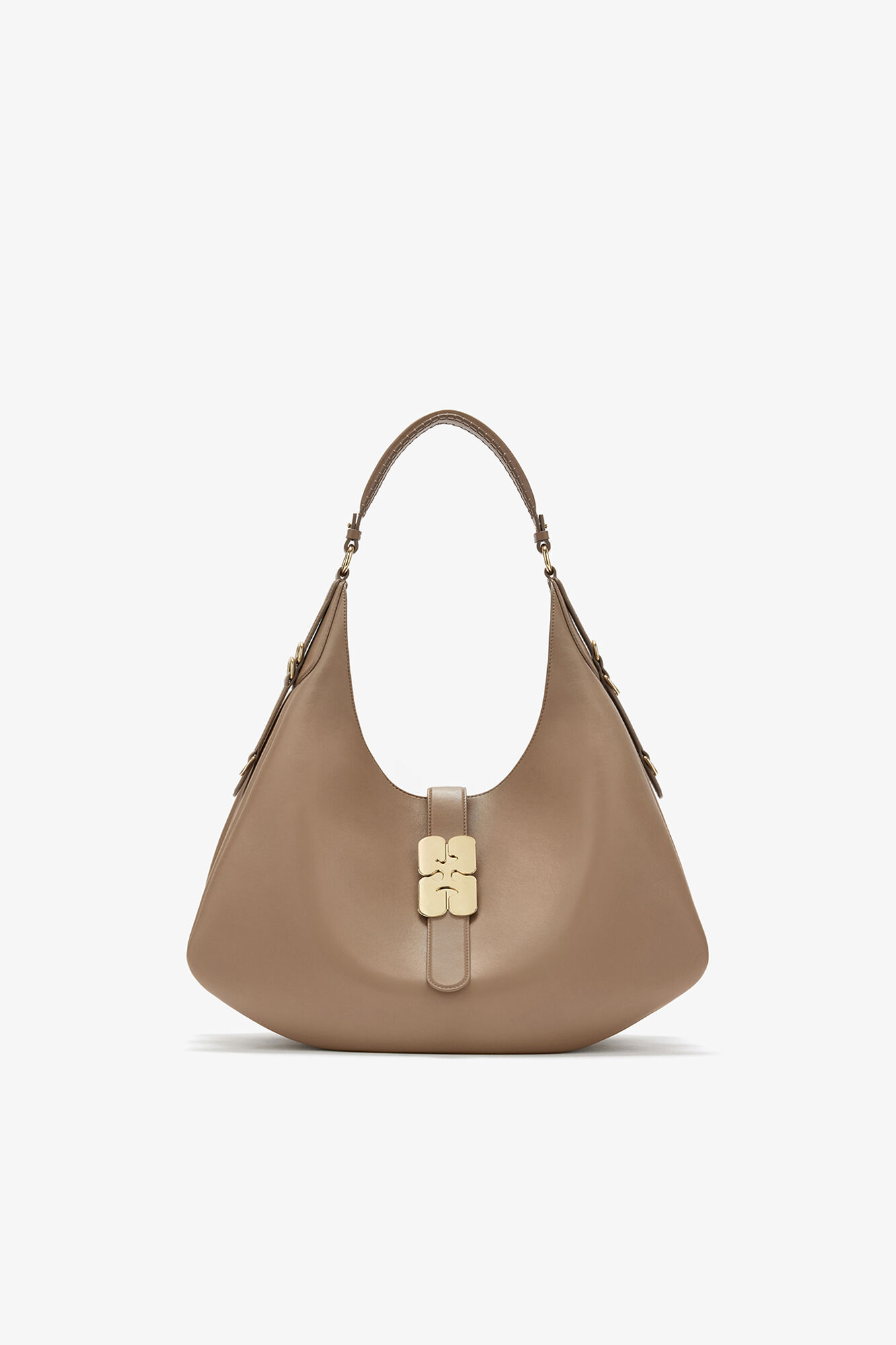 ブラウンのラージ Kat Bag, Recycled Leather, in colour Coca Mocha - 1 - GANNI