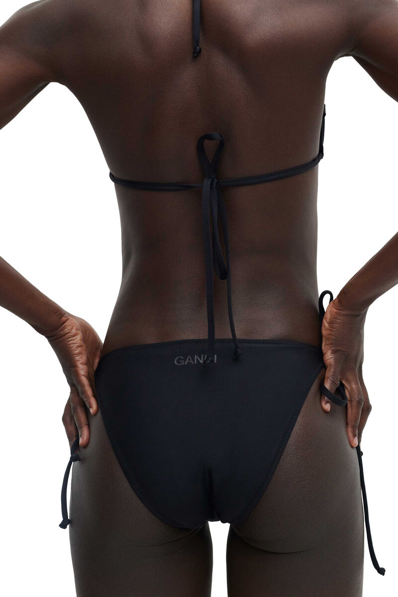 Bikinitruse med snøring, Elastane, in colour Black - 3 - GANNI