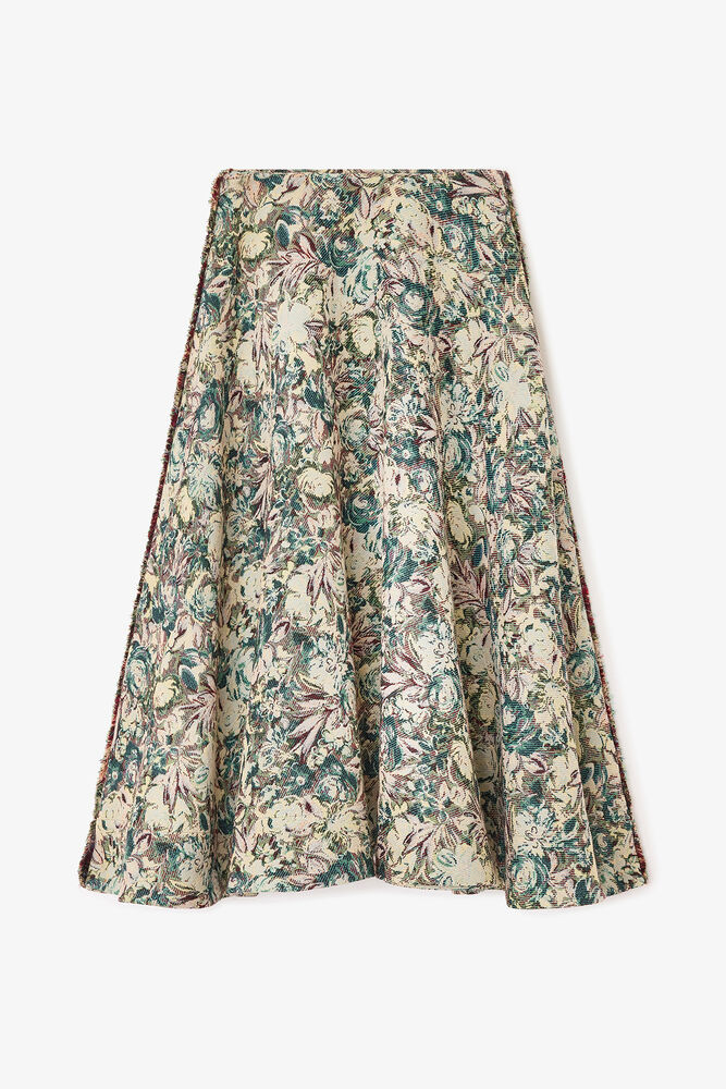 タペストリージャカードのロングサークルスカート, Jadeite