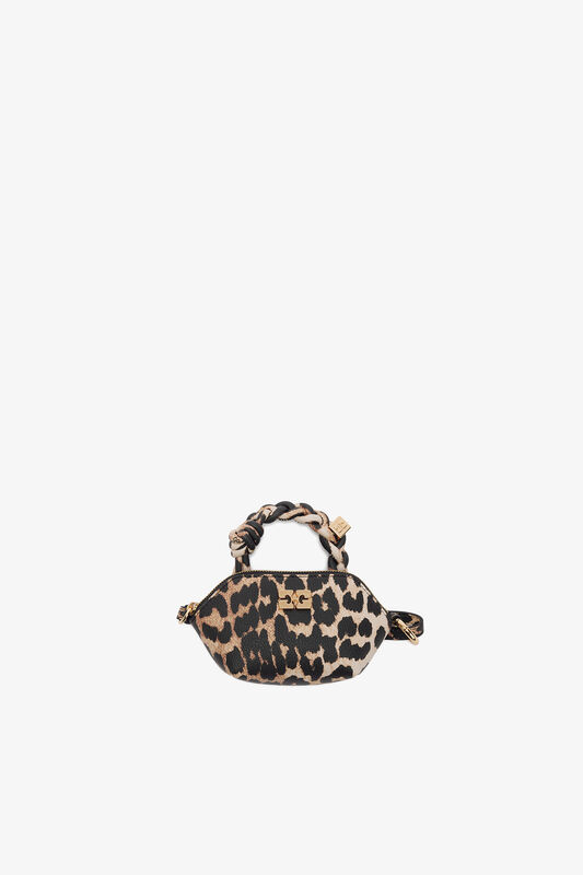 Leopard Grained Nano Bou Bag Nano
