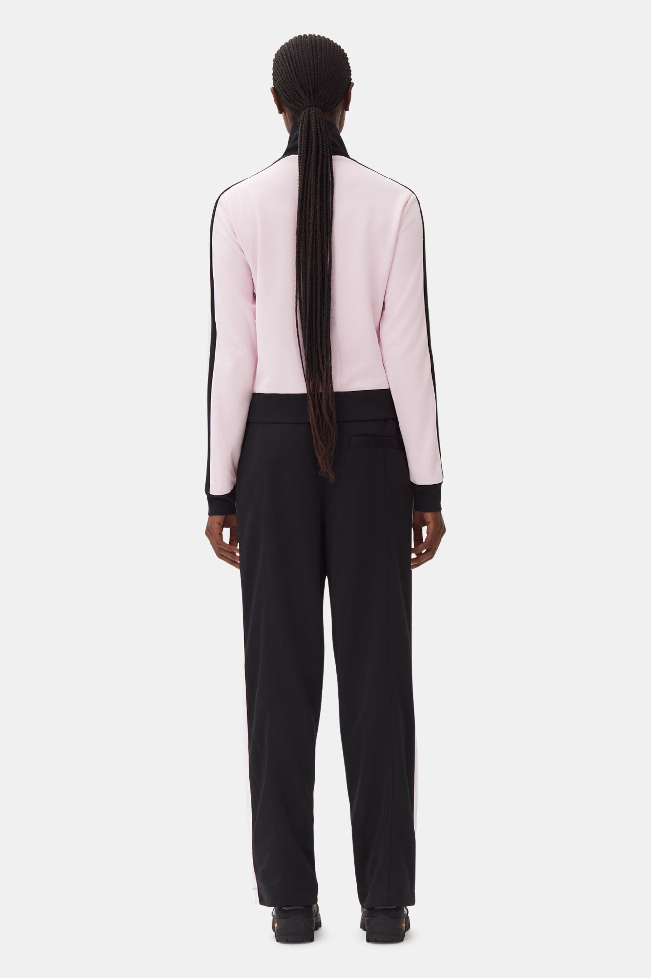 Sporty Jersey Tracksuit Jacket, Recycled Polyester, in colour Black - 4 - GANNI