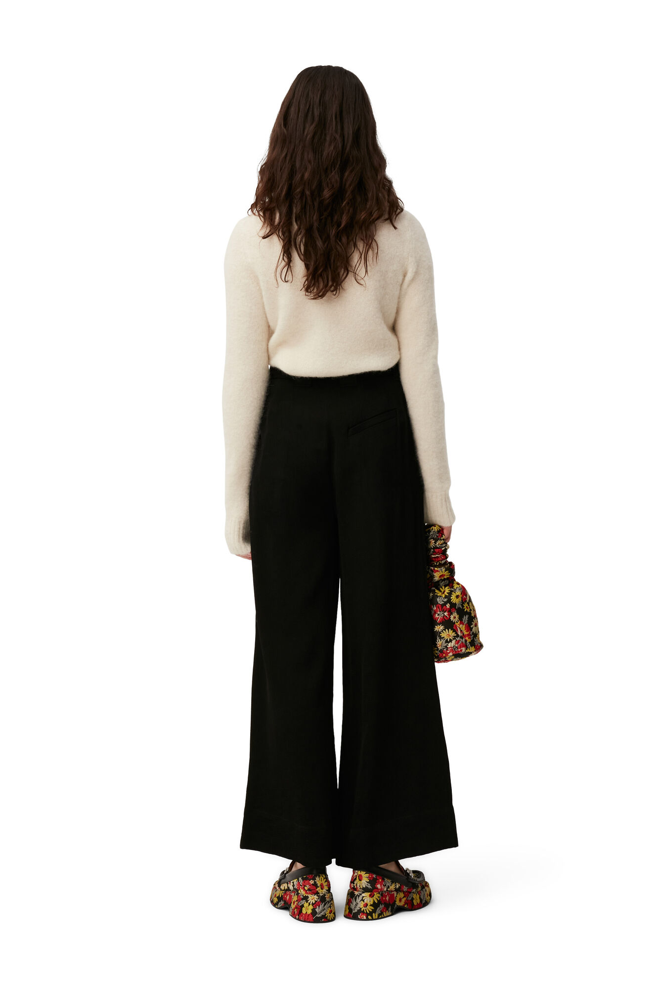 Brushed Alpaca Blouse, Alpaca, in colour Egret - 6 - GANNI