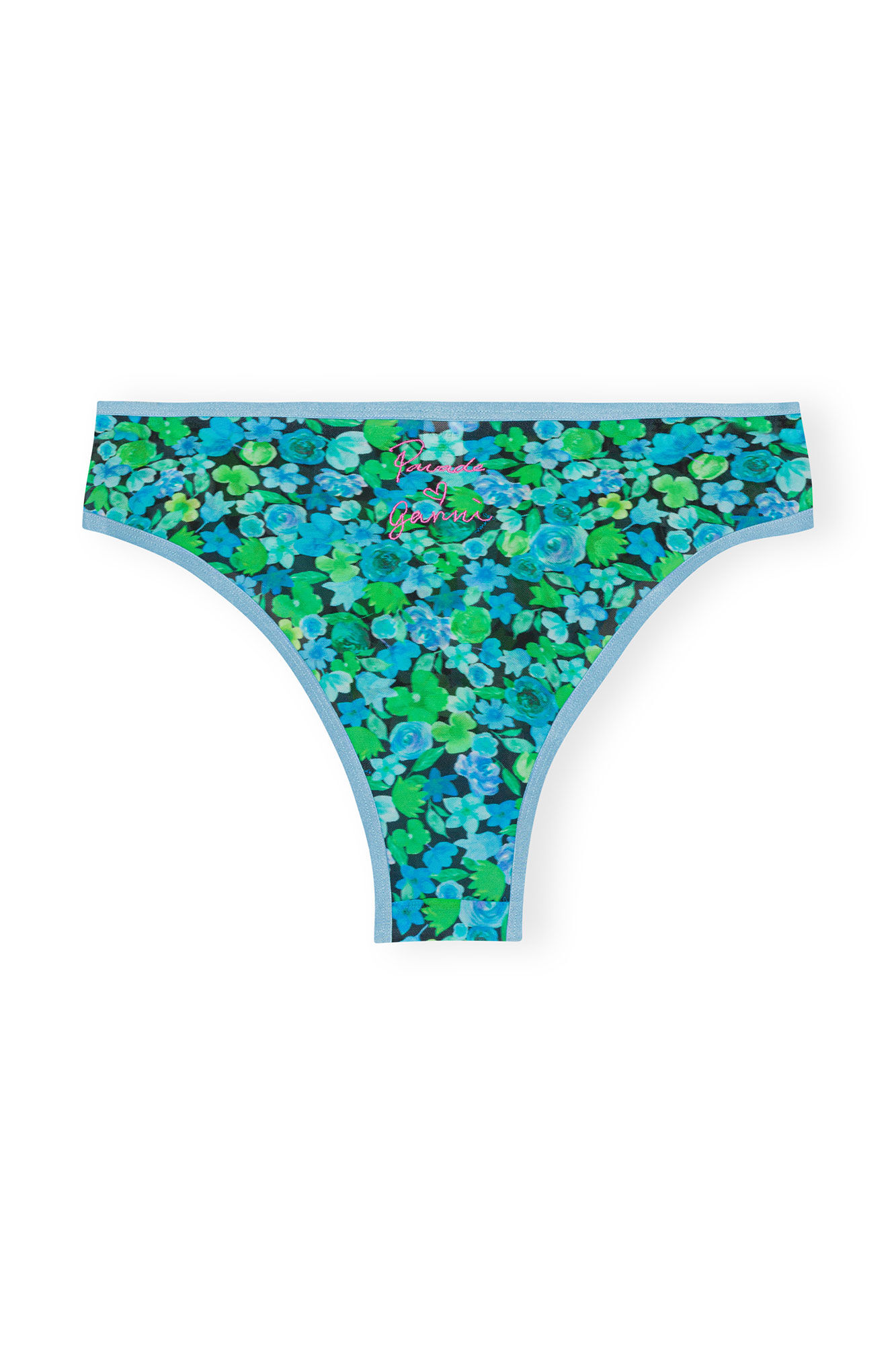 GANNI x Parade Silky Mesh Briefs, Elastane, in colour Alaskan Blue - 2 - GANNI