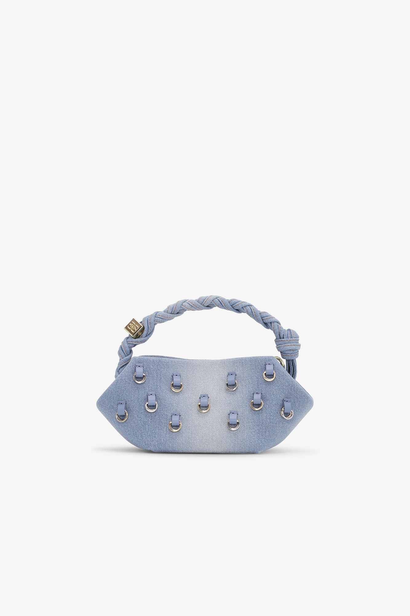Denim Mini GANNI Bou Bag, Recycled Cotton, in colour Faded Denim - 2 - GANNI