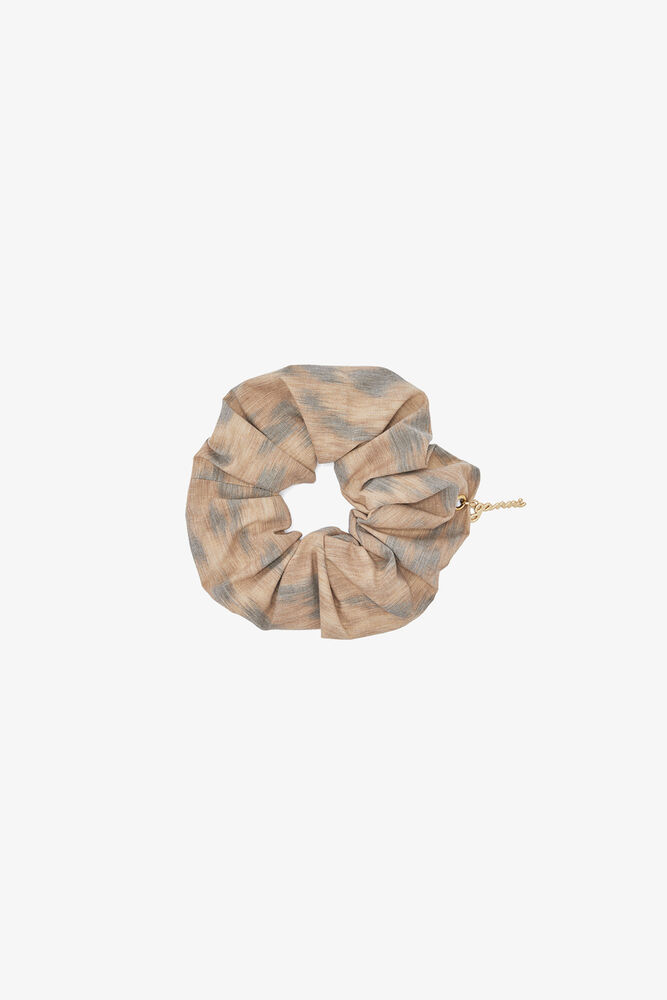 Scrunchie in Printed Cotton, Burro