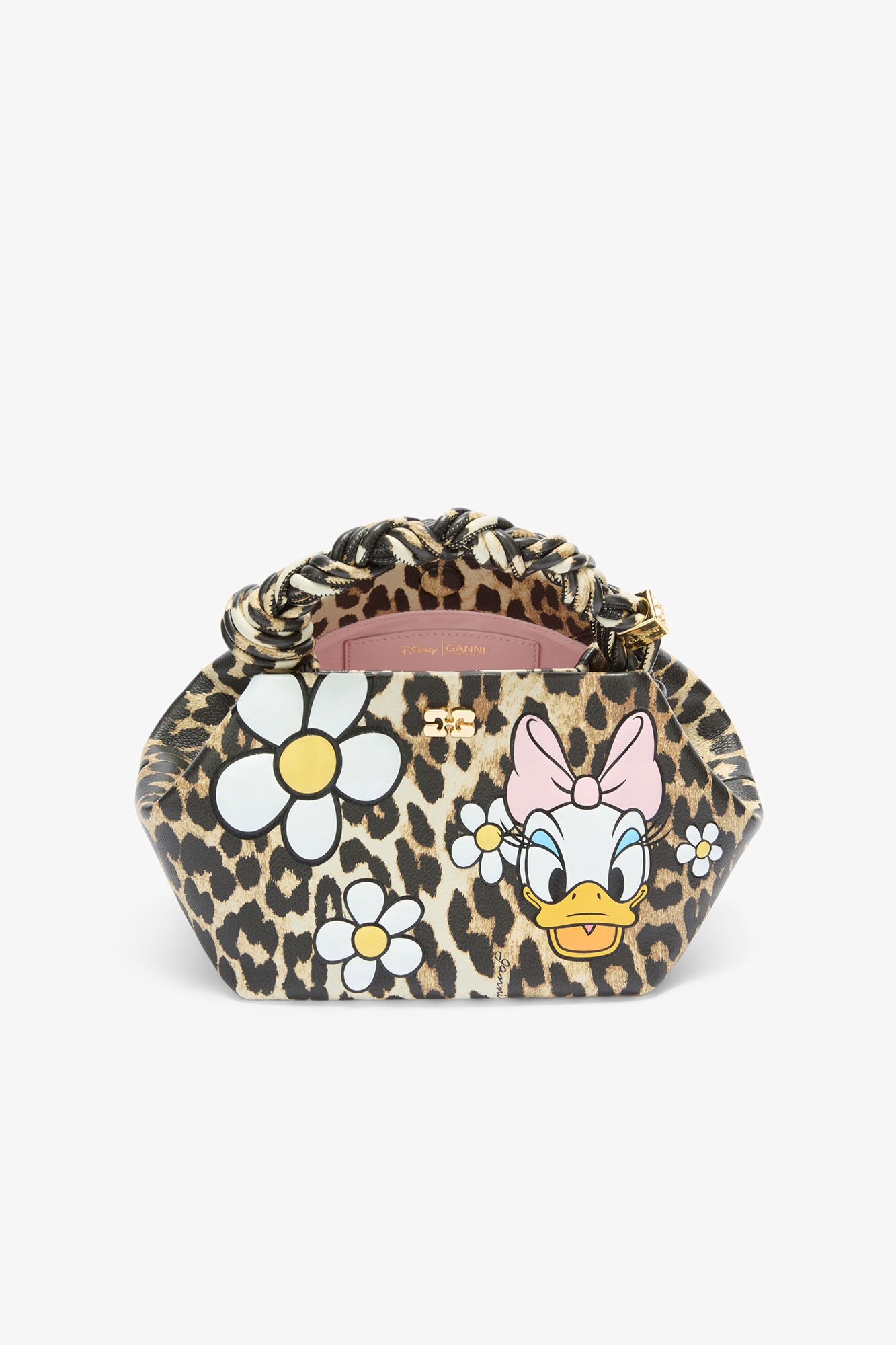 Almond Milk Daisy Duck Leopard Small Bou Bag | GANNI US