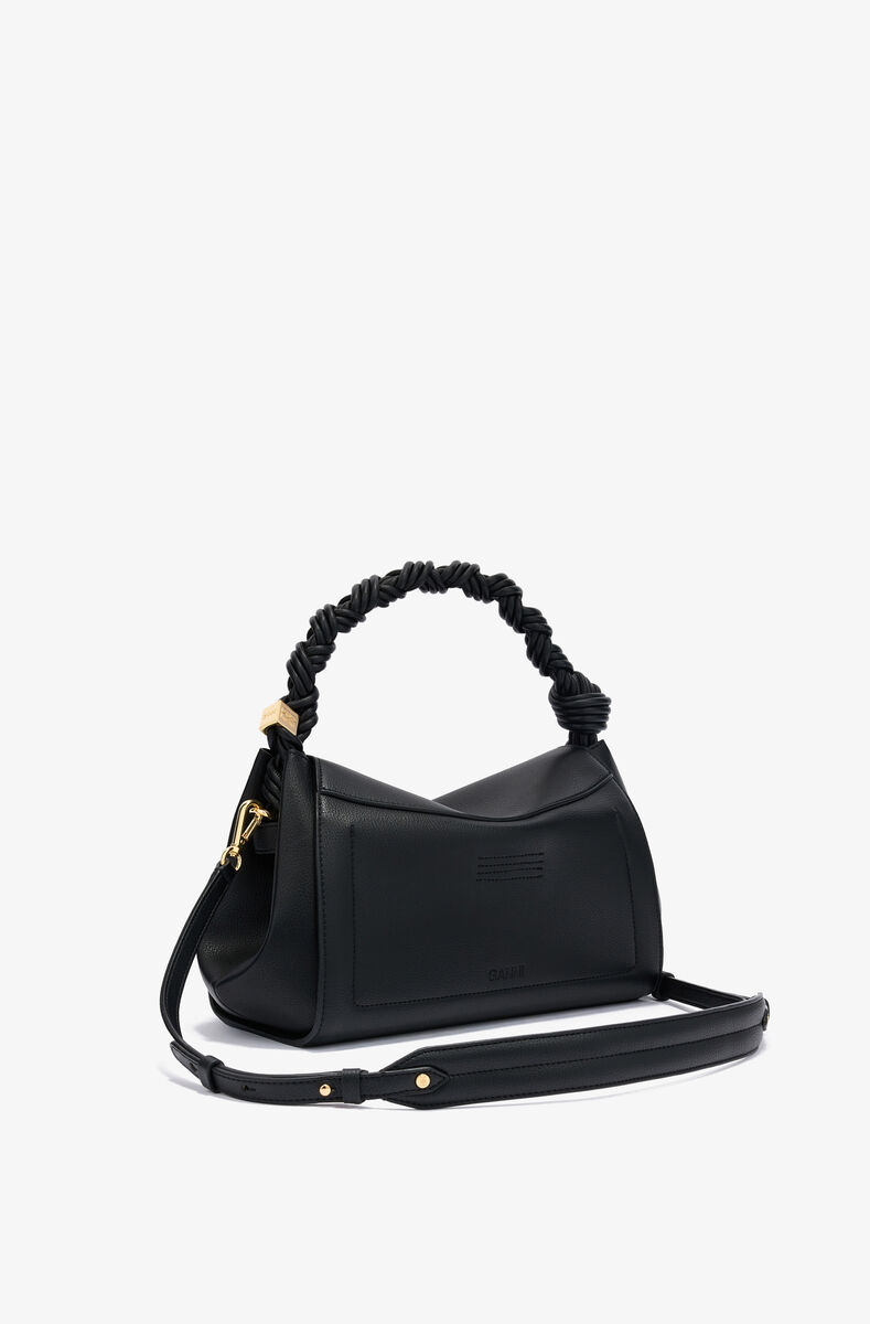 Very Bou Bag Grained in Black, Polyurethane, in colour Black - 2 - GANNI
