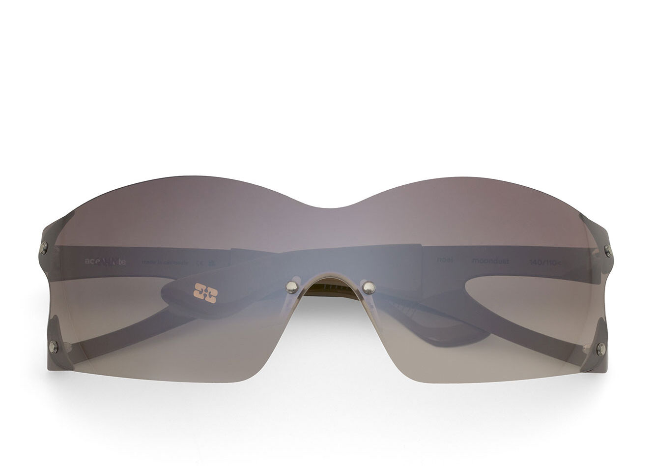 GANNI x Ace & Tate Frost Gray Noel Sunglasses, Acetate, in colour Frost Gray - 1 - GANNI