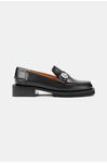 Utsmyckade loafers, Leather, in colour Black - 1 - GANNI