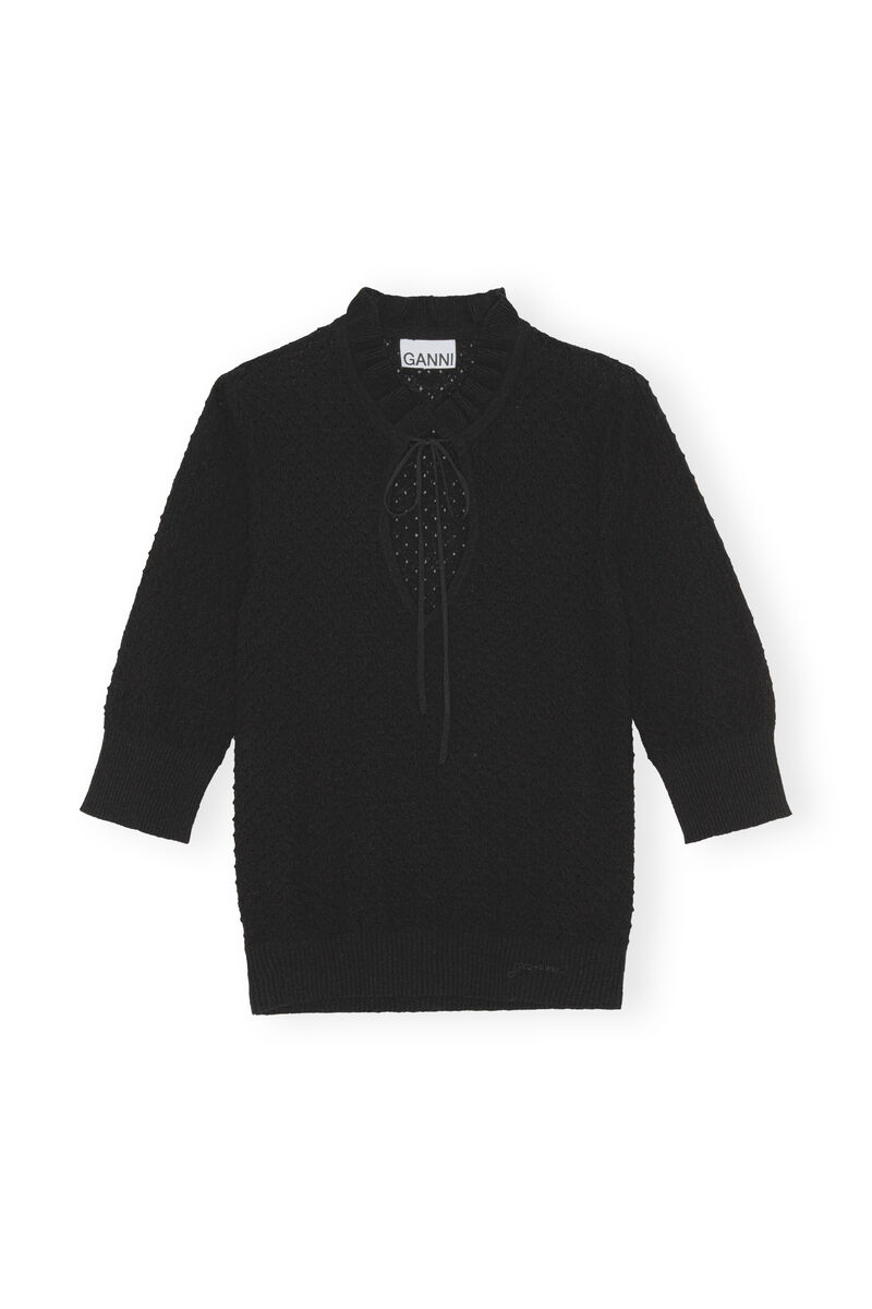 Boucle T-shirt, Cotton, in colour Black - 1 - GANNI