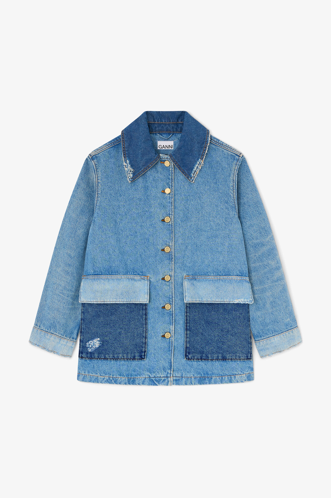 GANNI 花柄ジージャン GANNI Denim Jacket | Oversized, Distressed & Cropped | GANNI US