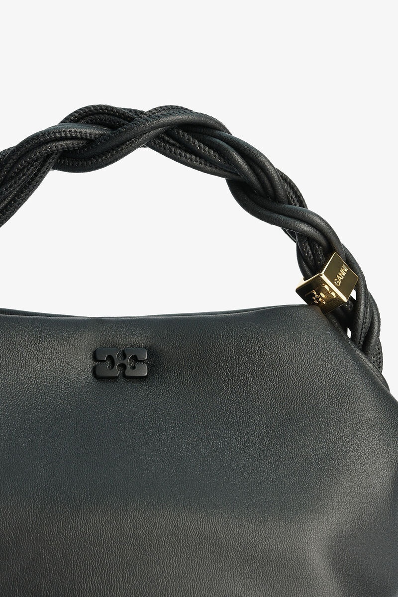 Black Ohoskin Small GANNI Bou Bag, Recycled Polyester, in colour Black - 5 - GANNI