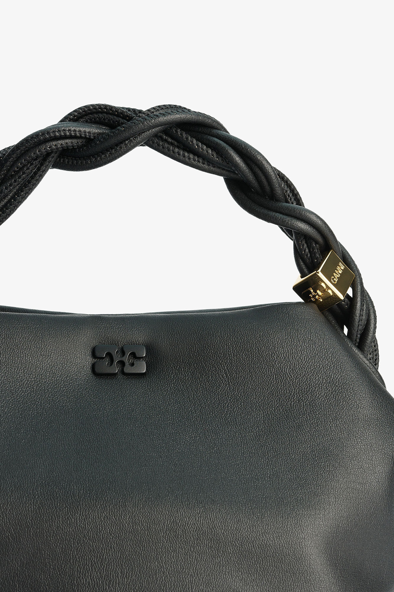 Black Ohoskin Small GANNI Bou Bag, Recycled Polyester, in colour Black - 5 - GANNI