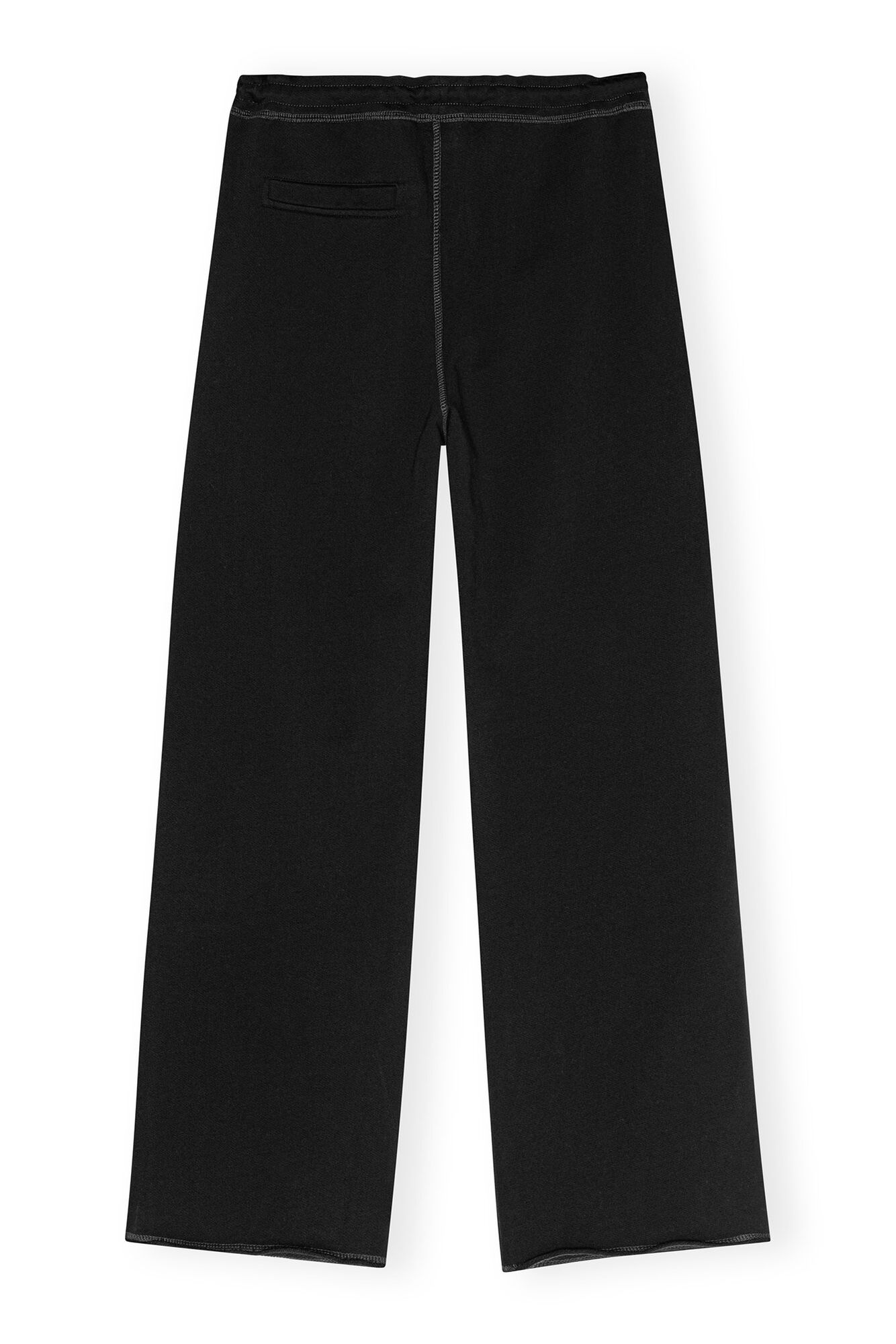 Black Light Isoli Wide Leg Trousers, Cotton, in colour Black - 2 - GANNI