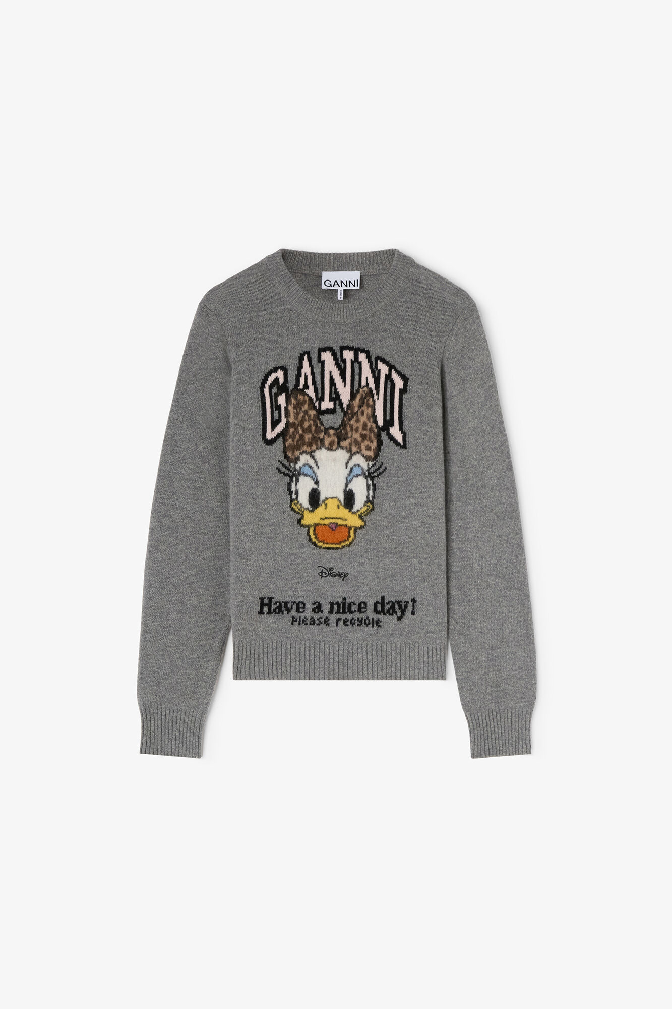 Grey GANNI Sweater | Wool, Cashmere & Crystal Polos | GANNI US