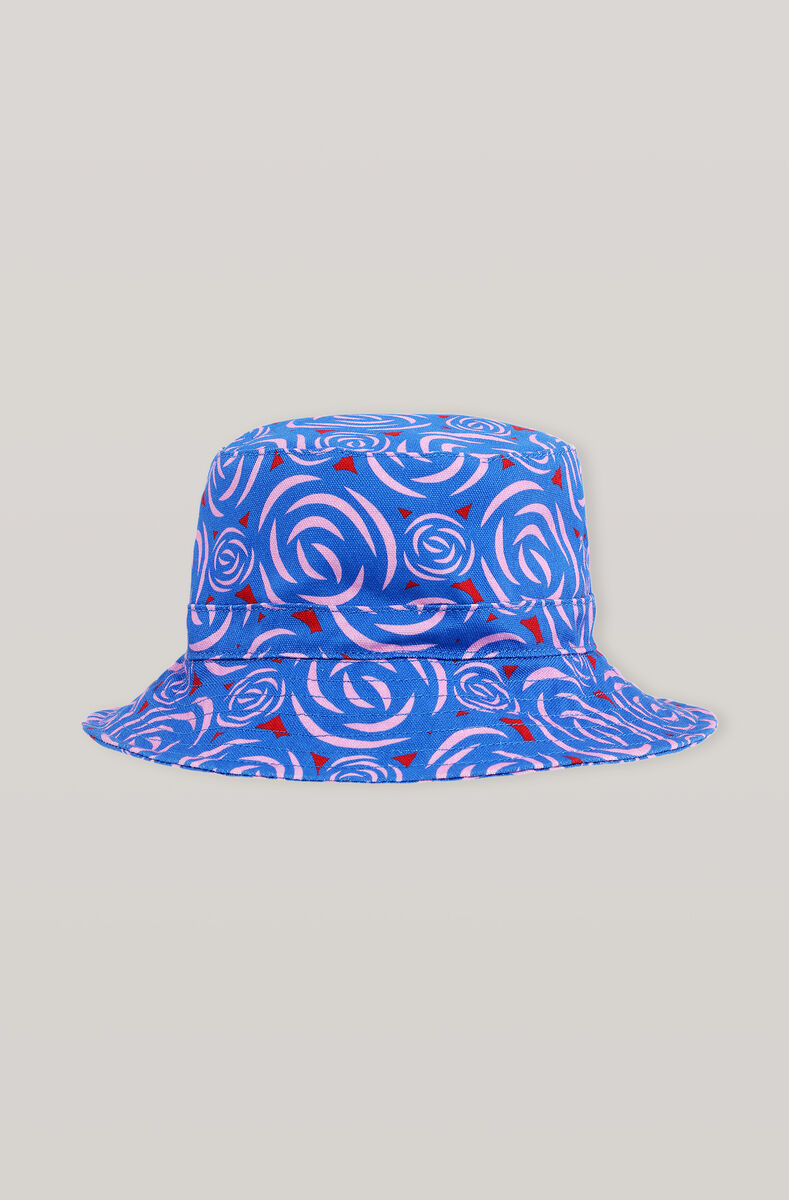 Cotton Canvas Hats Bucket Hat, Cotton, in colour Flower Print - 1 - GANNI