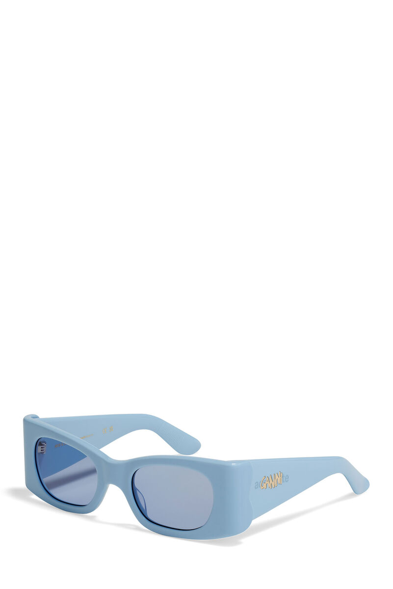 GANNI x Ace & Tate Baby Blue Kayla Solbriller , Acetate, in colour Baby Blue - 3 - GANNI