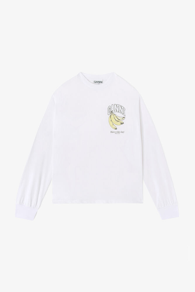Long-sleeve Fruit T-shirt, Bright White