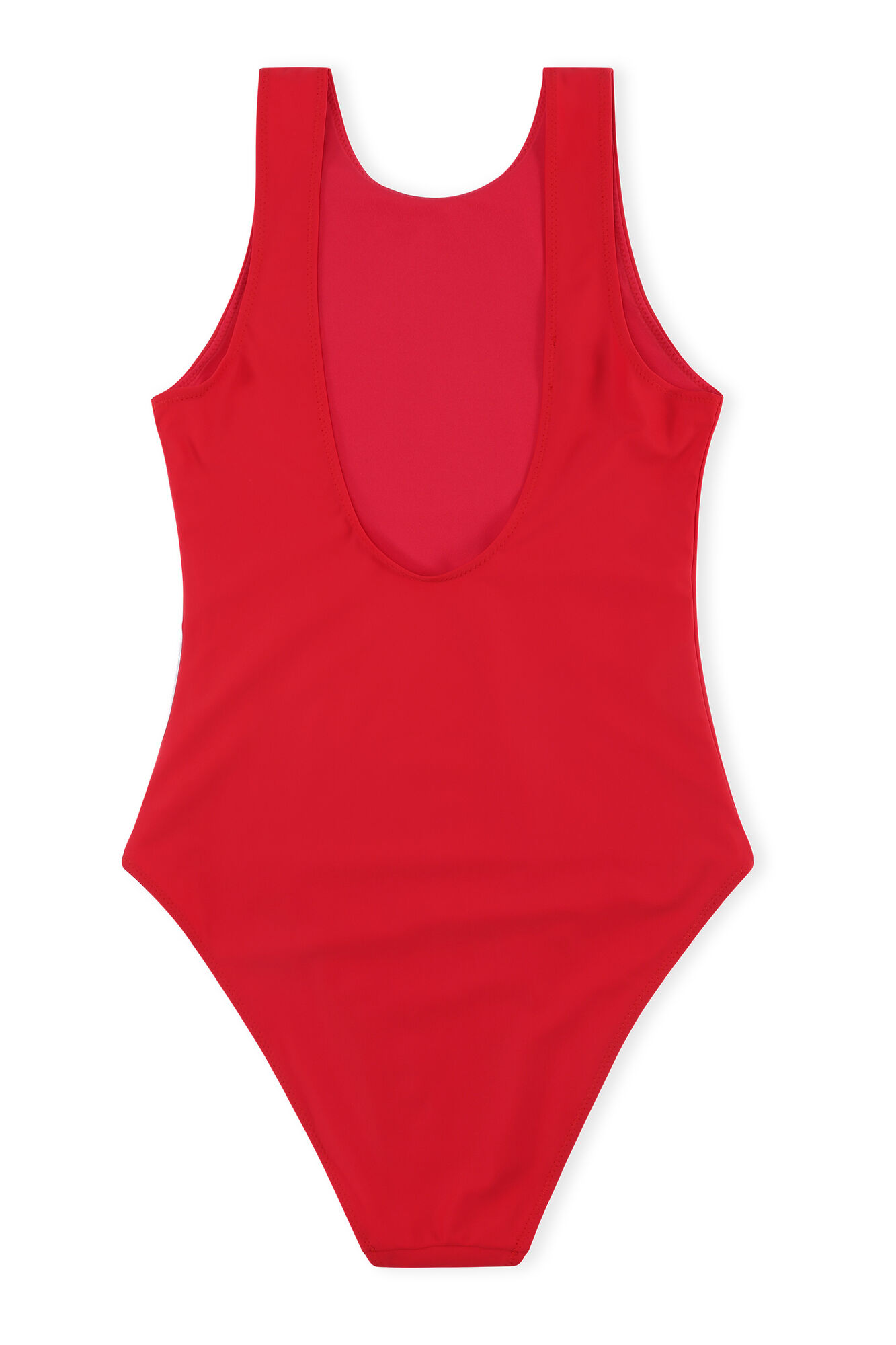 Sportlicher Badeanzug, Elastane, in colour High Risk Red - 2 - GANNI