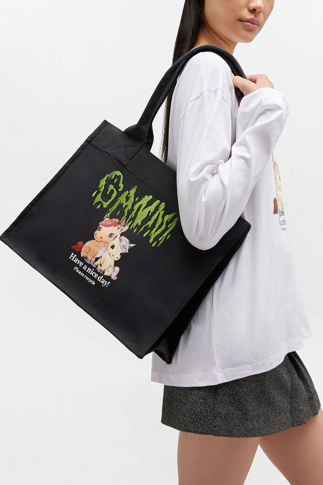 Pony Printed Large Tote, Phantom