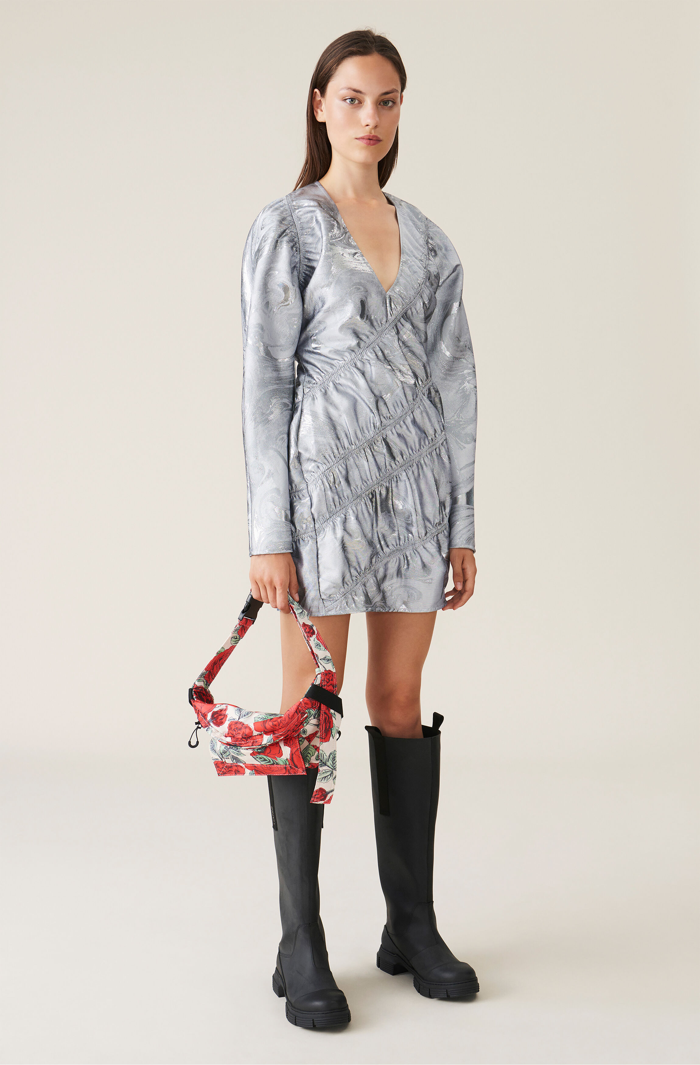 Ganni jacquard mini dress clearance