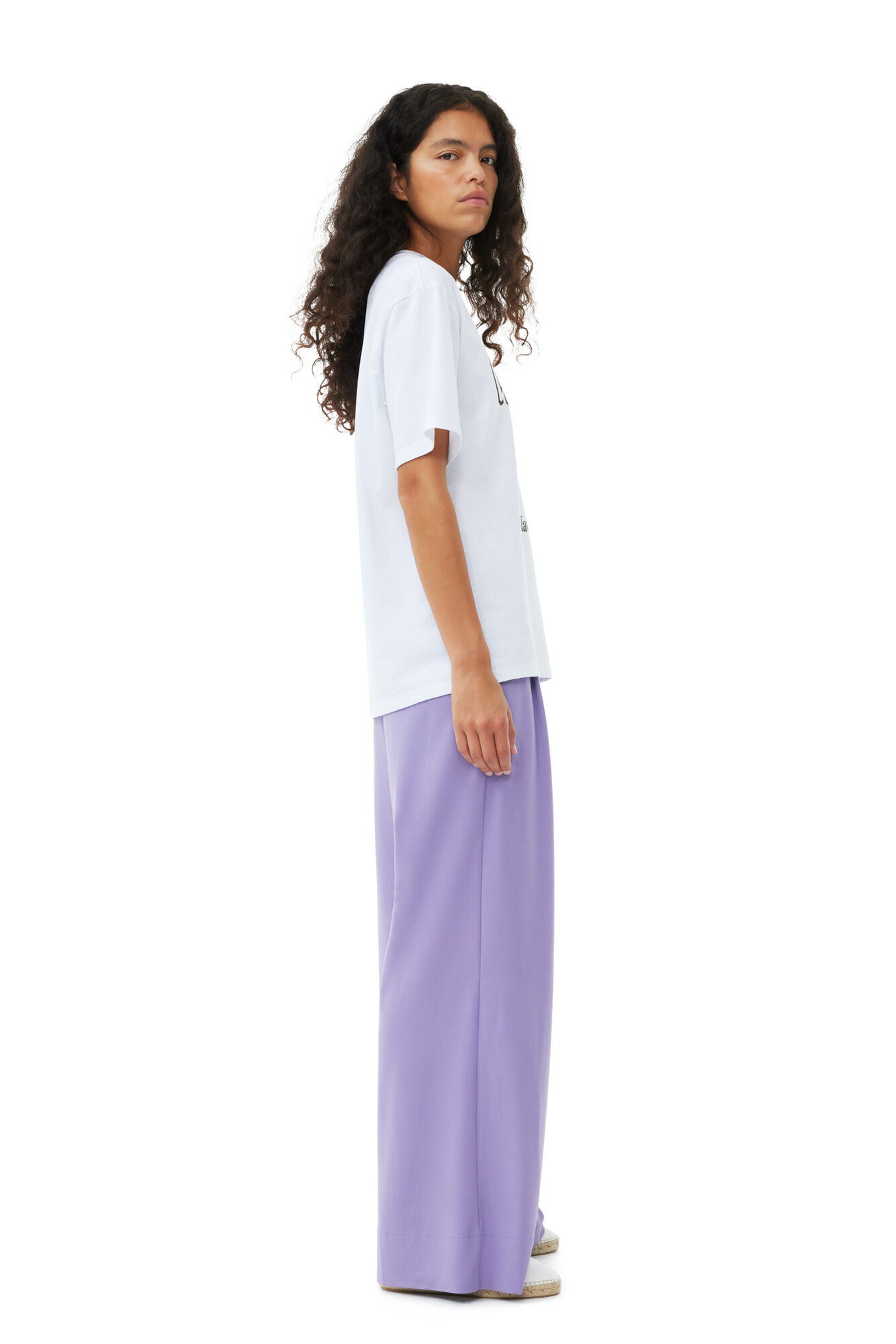 Future White Relaxed Cocktail T-shirt, Organic Cotton, in colour Bright White - 3 - GANNI