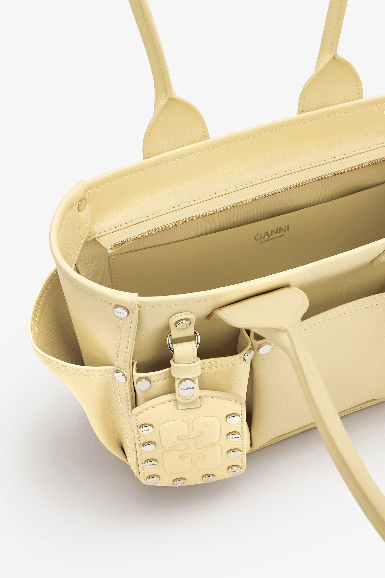 Kleine Posy-Tasche in Gelb, Polyester, in colour Yellow Cream - 3 - GANNI