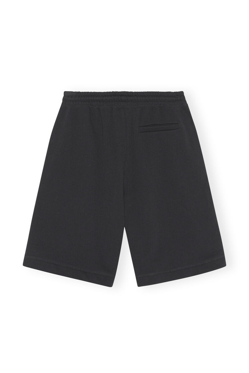 Drawstring shorts, Organic Cotton, in colour Black - 2 - GANNI