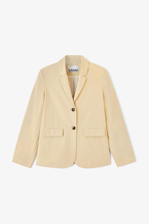 Blazer in Beige Suiting, Summer Sand