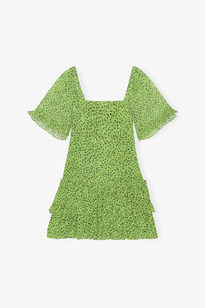 Chiffon Mini Dress, Tender Shoots