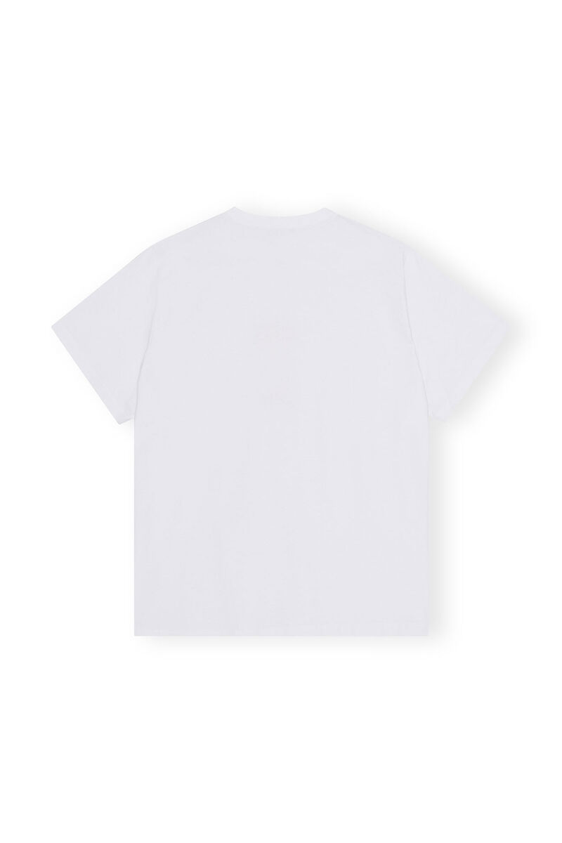 Basic Jersey Camp Bear T-shirt, Cotton, in colour Bright White - 2 - GANNI