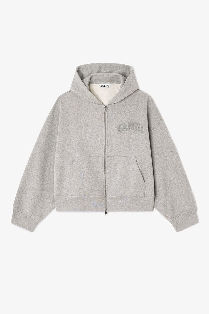 Grey Two-way Zip Hoodie, Paloma Melange