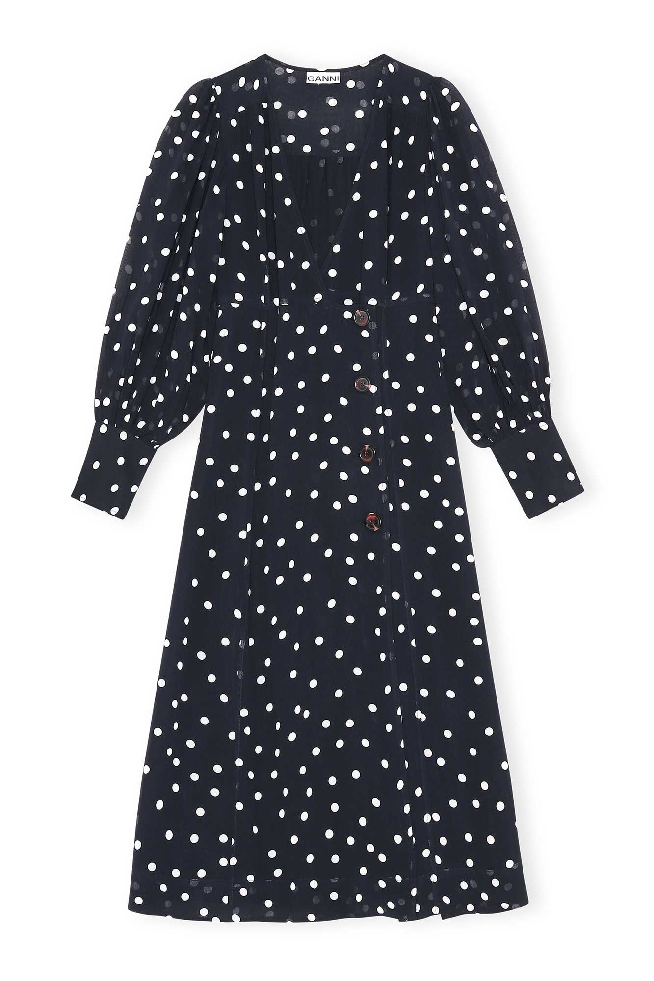 printed georgette ganni