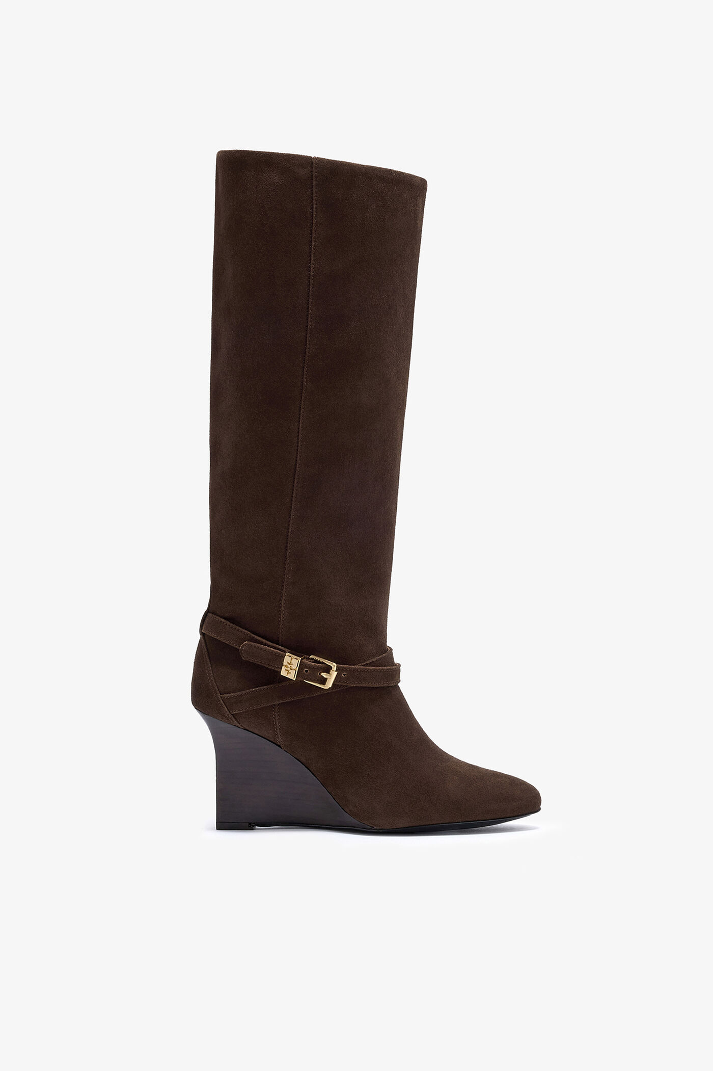 Kat High Boot in Brown Suede