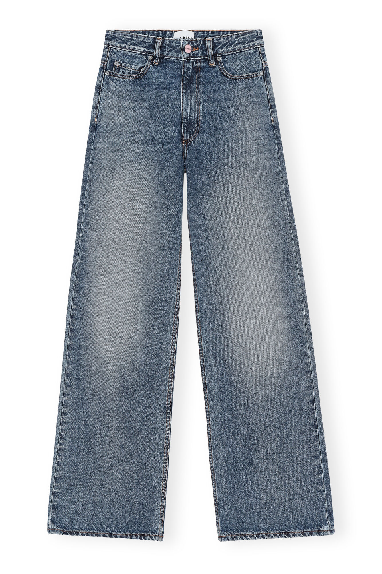 Jean Magny Mid Blue Vintage, Cotton, in colour Mid Blue Vintage - 1 - GANNI