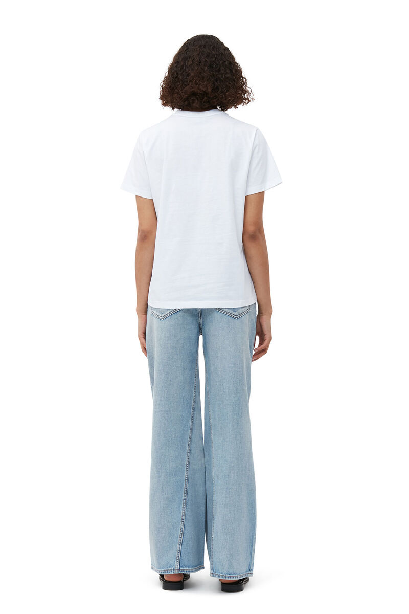 Relaxed Dream T-shirt, Organic Cotton, in colour Bright White - 2 - GANNI
