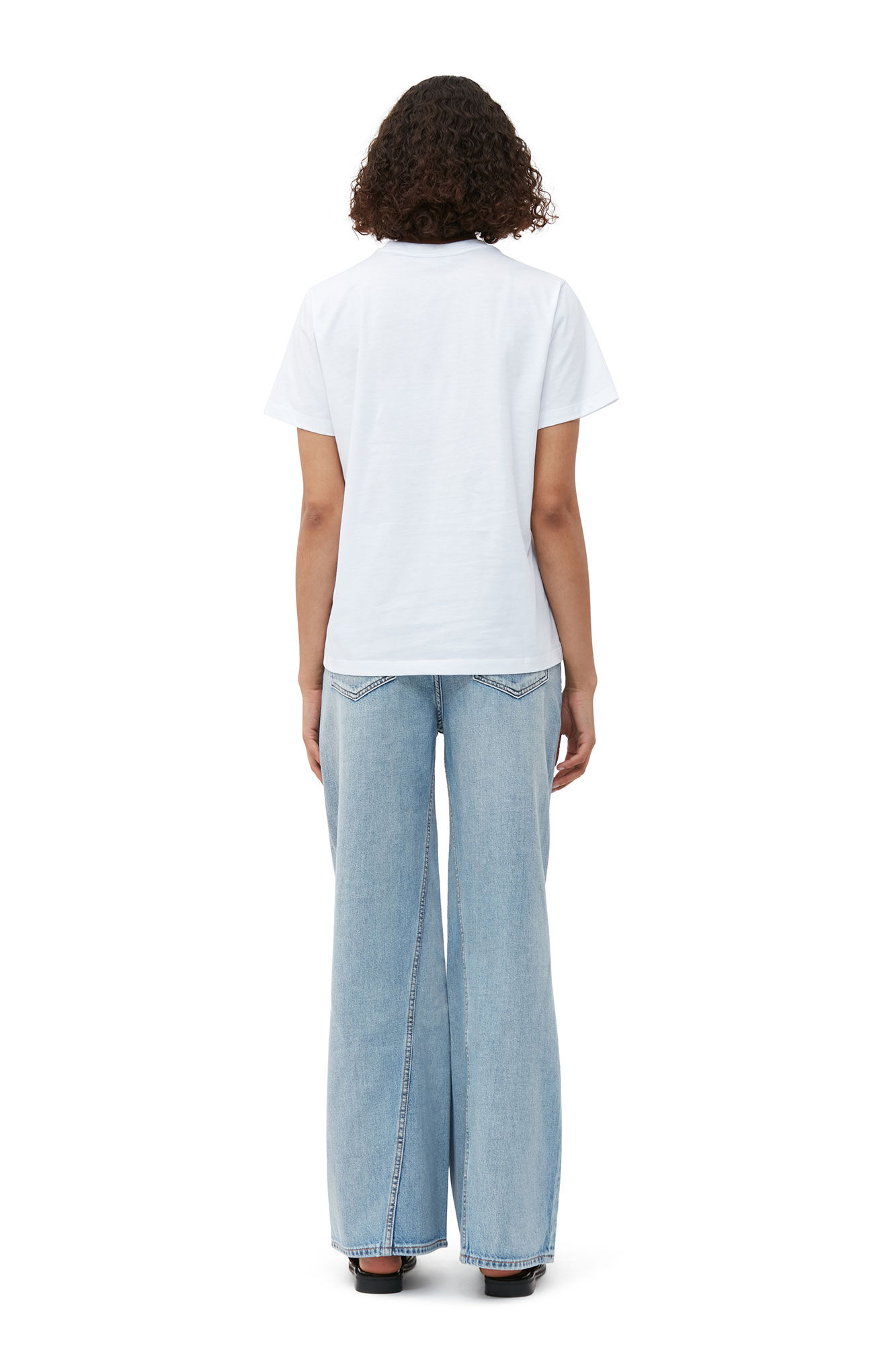 Relaxed Dream T-shirt, Organic Cotton, in colour Bright White - 2 - GANNI