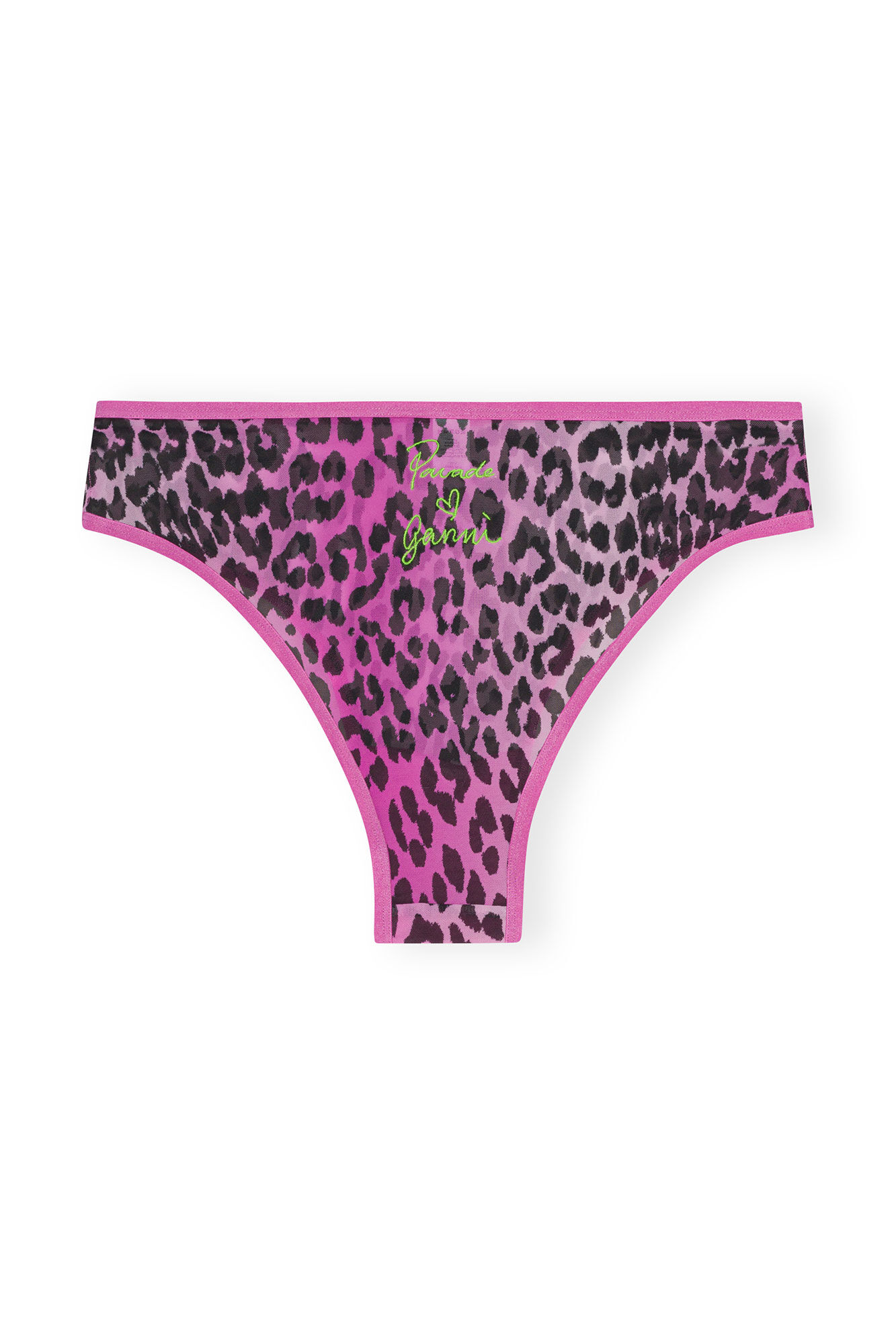 GANNI x Parade Silky Mesh Briefs, Elastane, in colour Pink Tulle - 2 - GANNI