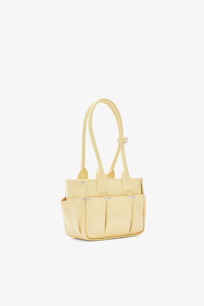 Kleine Posy-Tasche in Gelb, Polyester, in colour Yellow Cream - 2 - GANNI