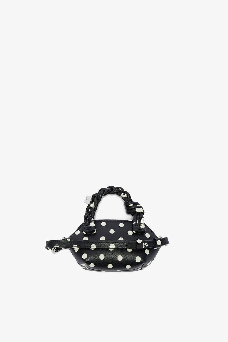 Polka-Dot Nano Bou Bag, in colour Black - 2 - GANNI