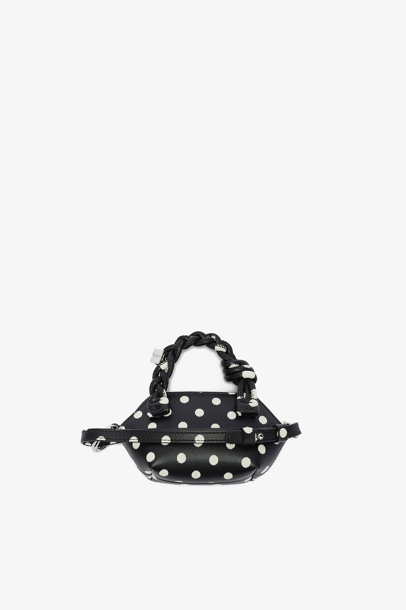 Polka-Dot Nano Bou Bag, in colour Black - 2 - GANNI