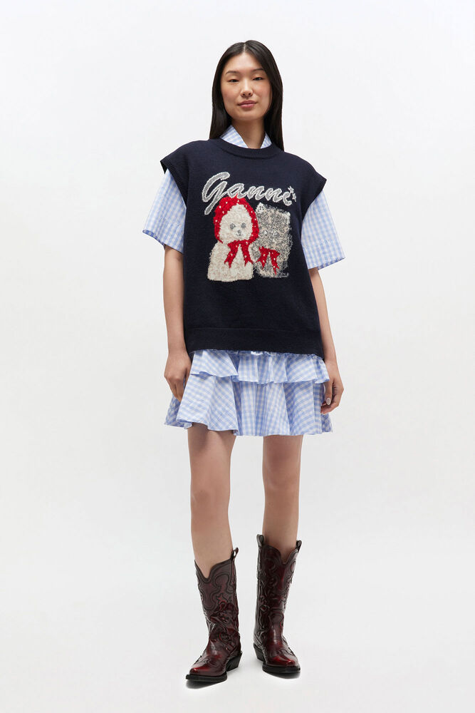 Black Animal Graphic Vest, Sky Captain