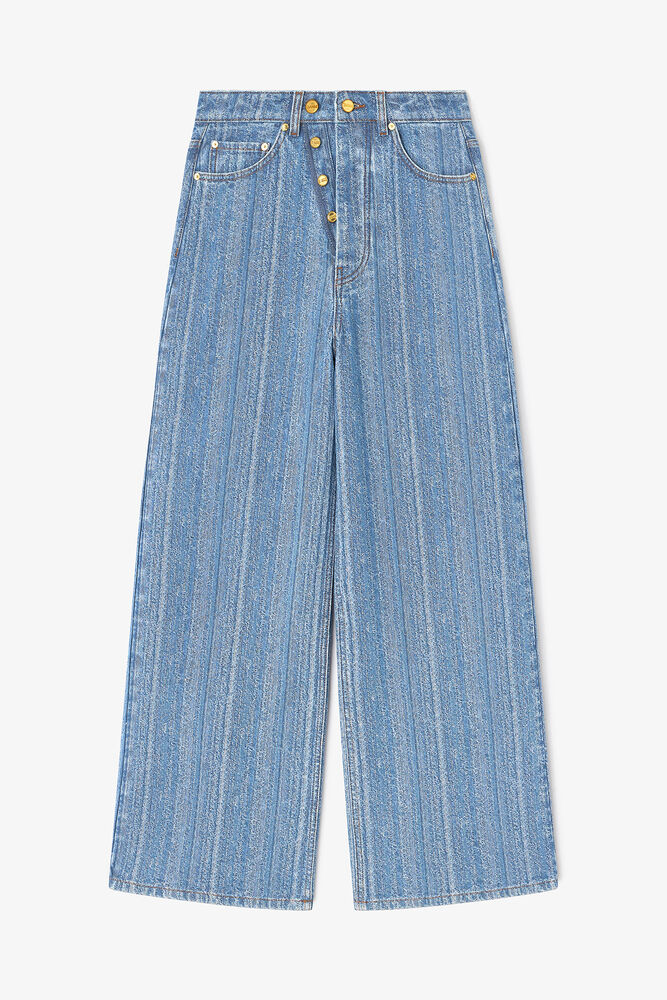 Jean baggy ray&eacute;, Mid Blue Stone