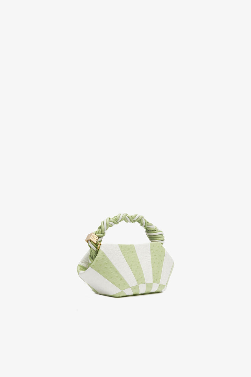 Mini Bou Bag in Green Circus, Recycled Polyester, in colour Lily Green - 2 - GANNI